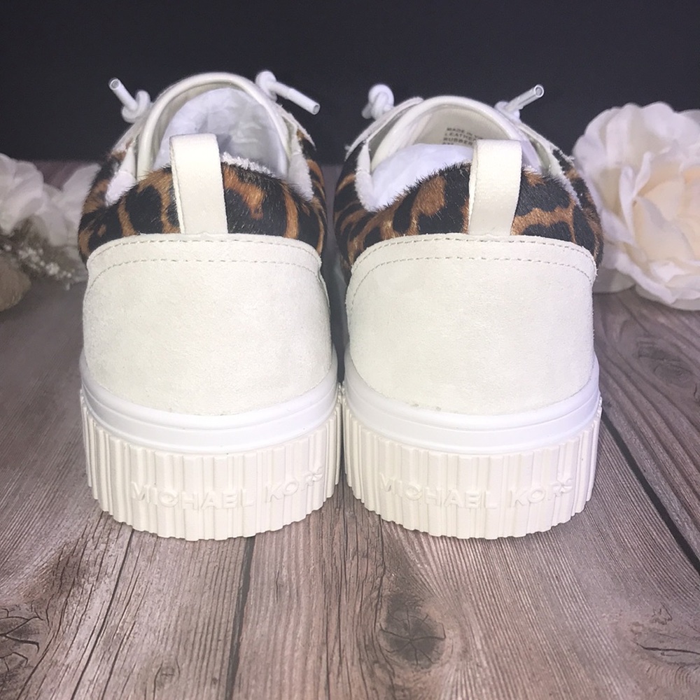 Michael Kors Leopard Leather Sneakers 8M - Picture 5 of 8